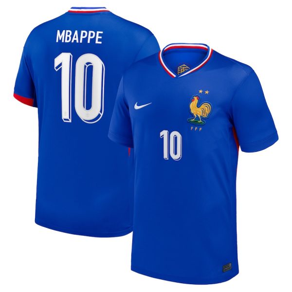 Maillot Equipe de France Enfant Domicile 2024 2025 Mbappe