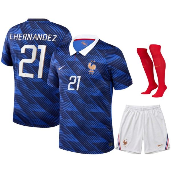 Maillot Equipe de France Kit Enfant Domicile Coupe du Monde 2026 Lucas Hernandez