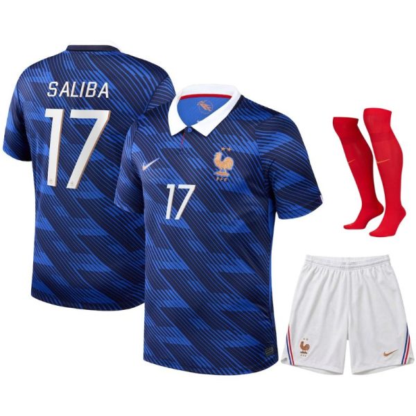 Maillot Equipe de France Kit Enfant Domicile Coupe du Monde 2026 Saliba