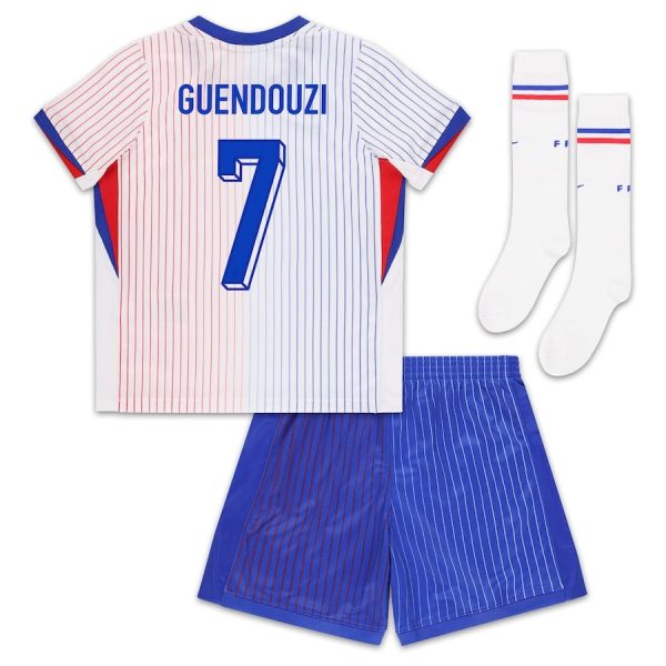 Maillot Kit Enfant Equipe de France Exterieur 2024 2025 Guendouzi